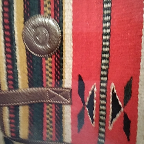 π
Western Born Aztec Wool Red Kalim Southwest Shoulder Bag LEATHER Handles - Picture 2 of 16